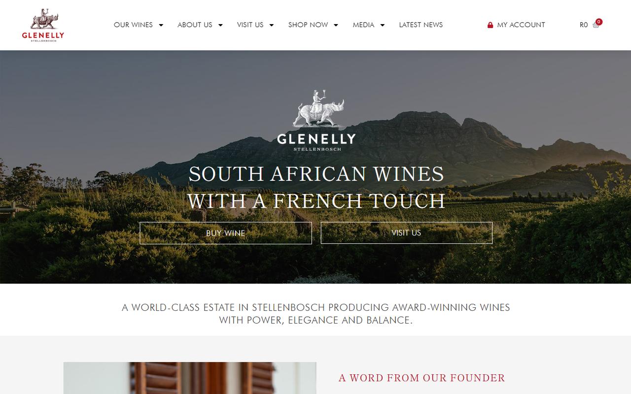 Glenelly Estate - French Wine Heritage Showcase Website by MD Ziaul Hasan