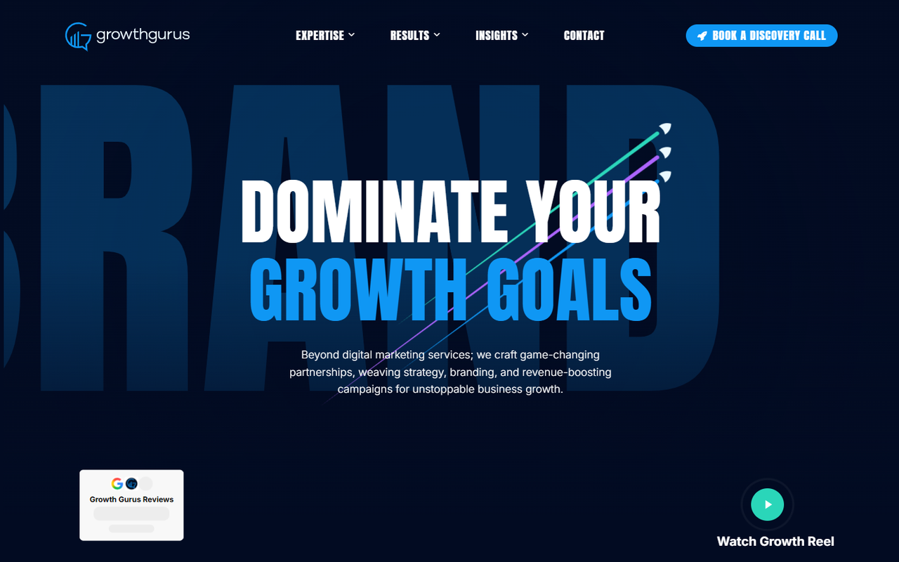 Growth Gurus - Digital Agency Website Design by MD Ziaul Hasan