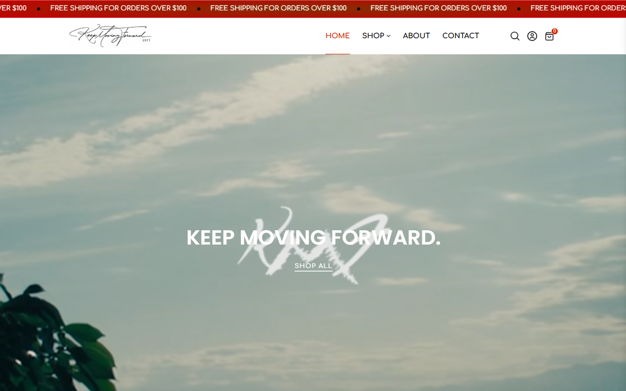 Keep Moving Forward - Apparel & Lifestyle E-Commerce Storefront by MD Ziaul Hasan