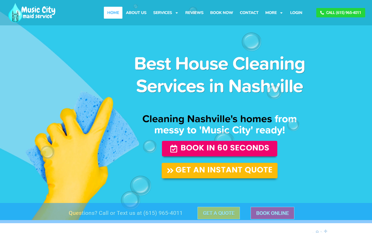 Music City Maid Service - Residential Cleaning Website by MD Ziaul Hasan
